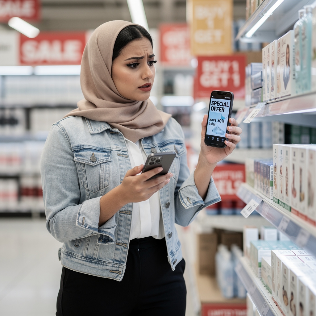 عروض ترويجية وإعلانات في متجر تجاري